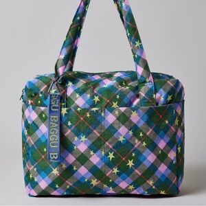 ISO - Baggu Green Star Plaid Small Cloud Carry On